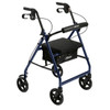 r728bl Drive Medical Aluminum Rollator with Fold Up and Removable Back Support and Padded Seat, Blue