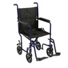 atc17-bl Drive Medical Lightweight Transport Wheelchair, 17" Seat, Blue