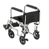 atc19-sl Drive Medical Lightweight Transport Wheelchair, 19" Seat, Silver
