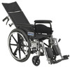 pla420rbdfa Drive Medical Viper Plus GT Full Reclining Wheelchair, Detachable Full Arms, 20" Seat