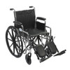 cs18dda-elr Drive Medical Chrome Sport Wheelchair, Detachable Desk Arms, Elevating Leg Rests, 18" Seat