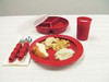 564237 Patterson Medical Maddak Redware Tableware, Deluxe Set