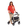 Comodita Spazio Extra Wide Heavy-Duty Rollator Walker with Comfortable 18" Wide Nylon Seat