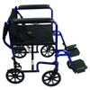 7101637 Performance Health Probasics Aluminum Transport Chair Burgundy