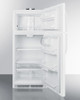 BKRF21W Accucold 21 Cu.Ft. Break Room Refrigerator-freezer In White With Nist Calibrated Alarm/Thermometers, Each