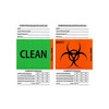 Healthmark Industries AV-52481 2 Part Clean/Dirty Label W/ Checklist, 1000/Case