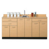 15-4582 Fabrication Enterprises, Inc. Base Cabinet, 6 Doors, 3 Drawers, 72"L