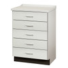 15-4604 Fabrication Enterprises, Inc. Treatment Cabinet, Molded Top, 5 Drawers