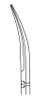 MH18-1416 Integra Miltex IRIS SCISSORS 4, CVD, STD FLAT SHANKS, RIBBON RING, Each