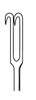 MH21-154 Integra Miltex JOSEPH SKIN HOOK 6-1/4, 2-PRONG, SHARP, 2MM WIDE, Each