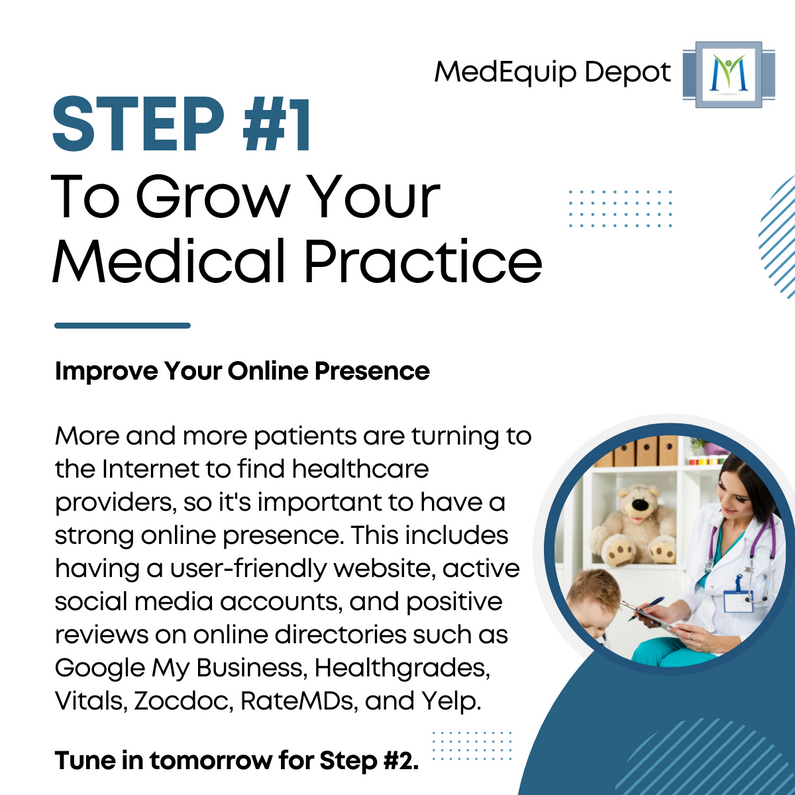 From our series "7 Steps to Grow Your Medical Practice" -  STEP #1: IMPROVE YOUR ONLINE PRESENCE