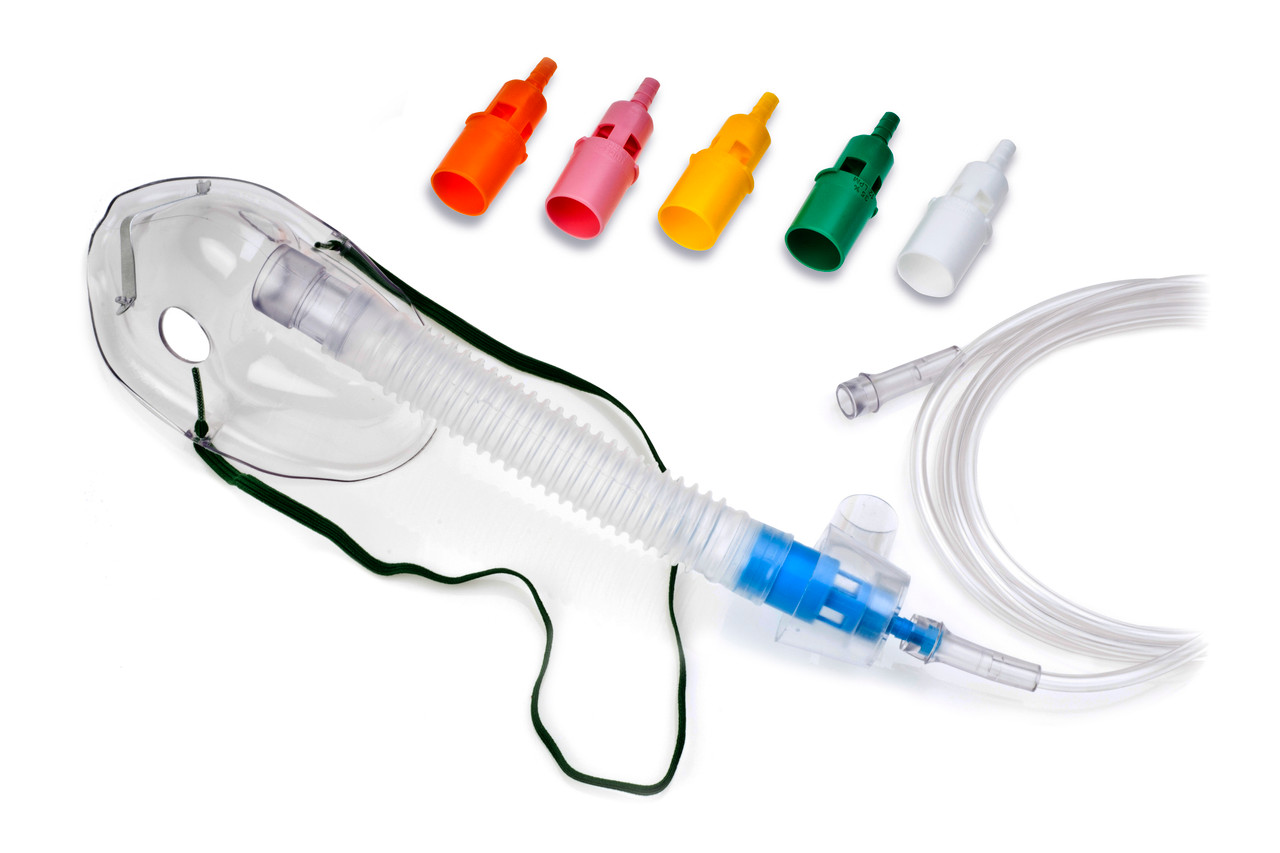 Hyperflex Mask Medline (formerly Teleflex) 1098 Mask Kit, Fixed Venturi, Adult, 50/CS