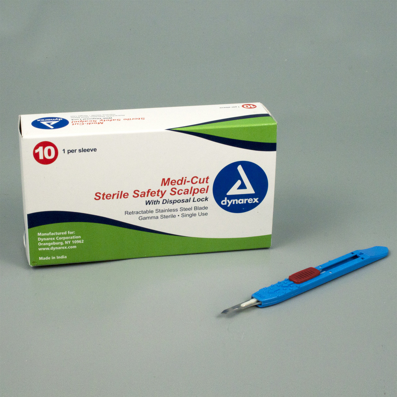 Number 10 Sterile Dynarex 4110-B Disposable Scalpels 10/bx 