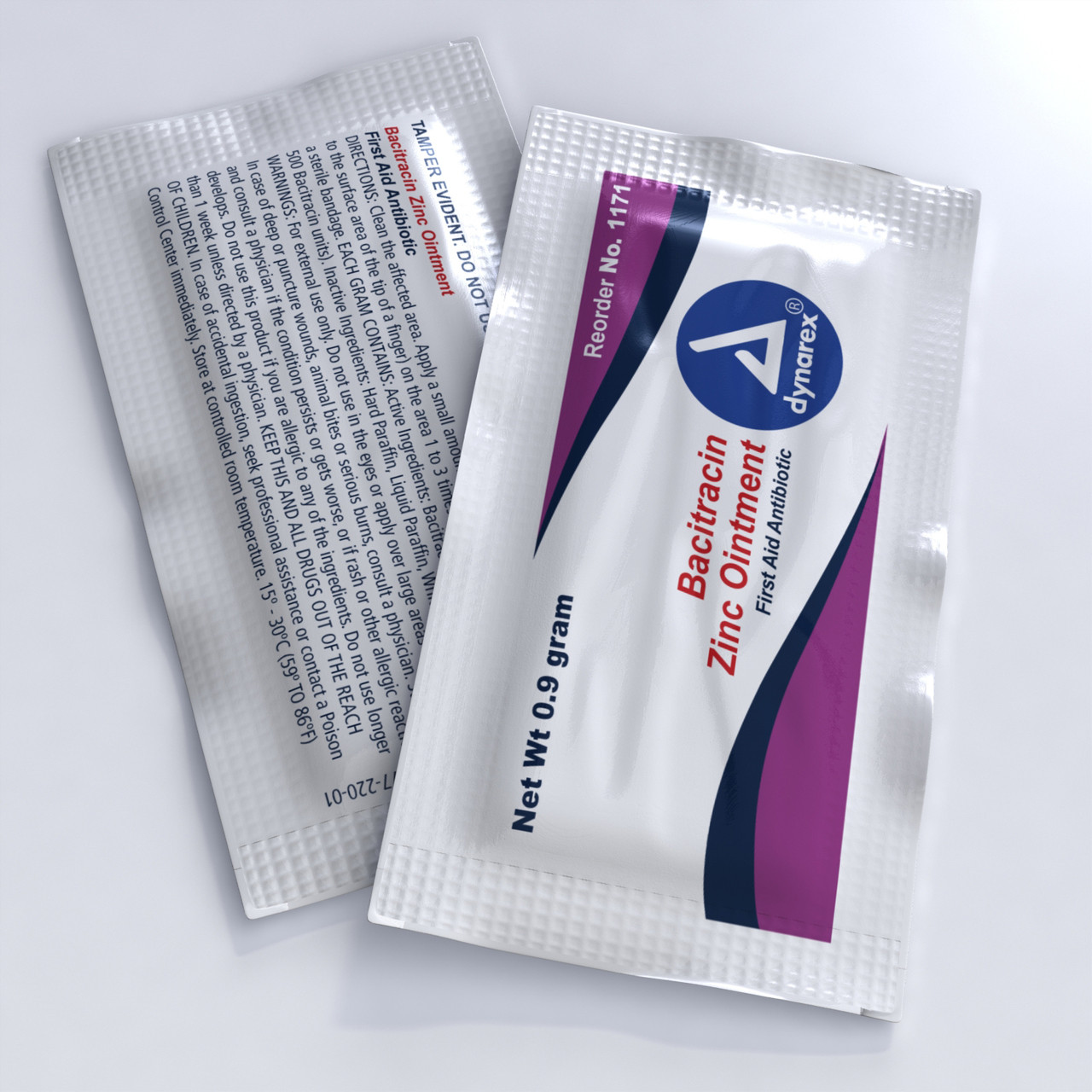 Dynarex 1171 Bacitracin Zinc Ointment 9 Gram Foil Pack 144 Box 12 Boxes Case