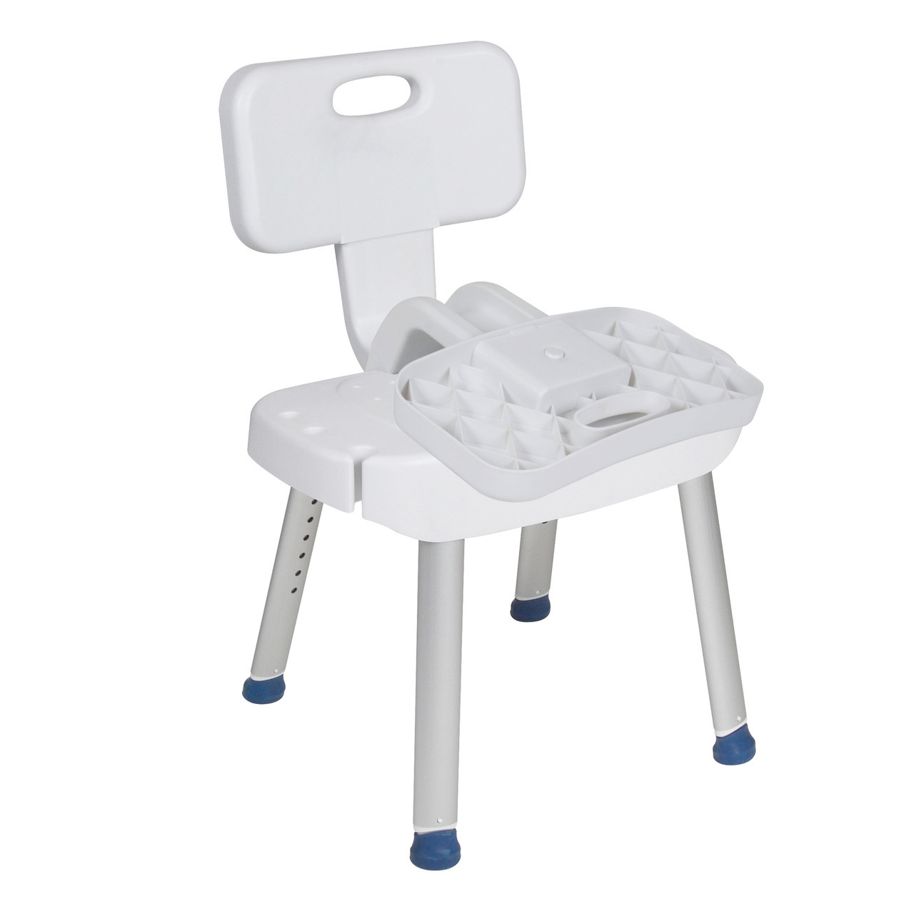 Drive Medical Grey Bathroom Safety Shower Tub Bench Chair with Back  RTL12202KDR - The Home Depot