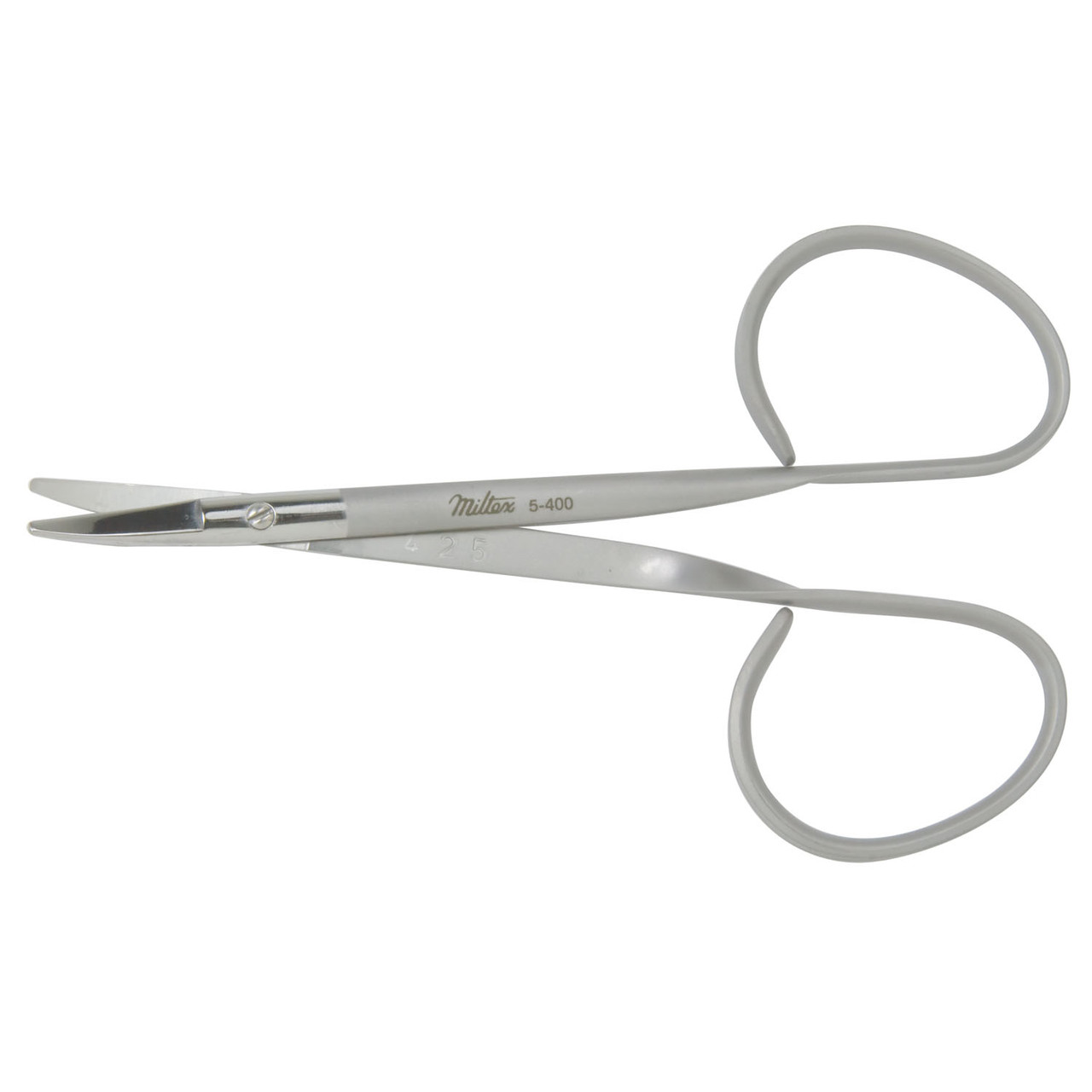 Integra Miltex 9-115 Reeh Stitch Scissors, Sharp Pointed Tips, Small Hook  On 1 Blade, Ribbon Style Handles, 3¾in. , each