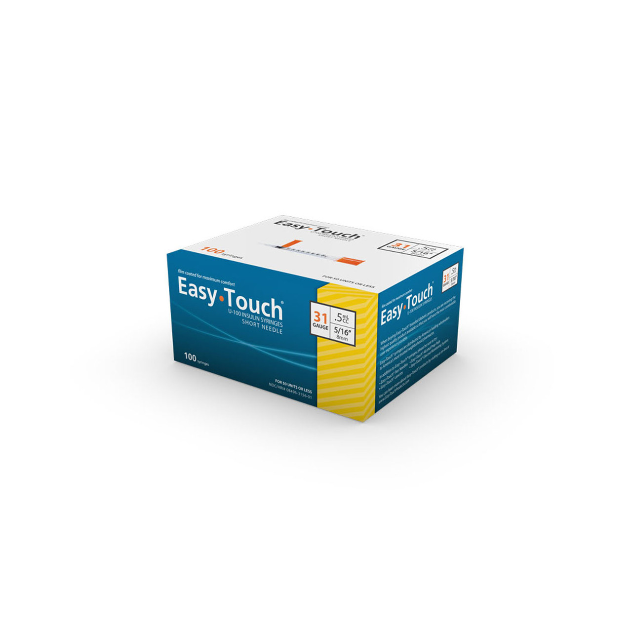  Care Touch - Insulin Syringes - 31g 5/16 - 8 mm .3 cc