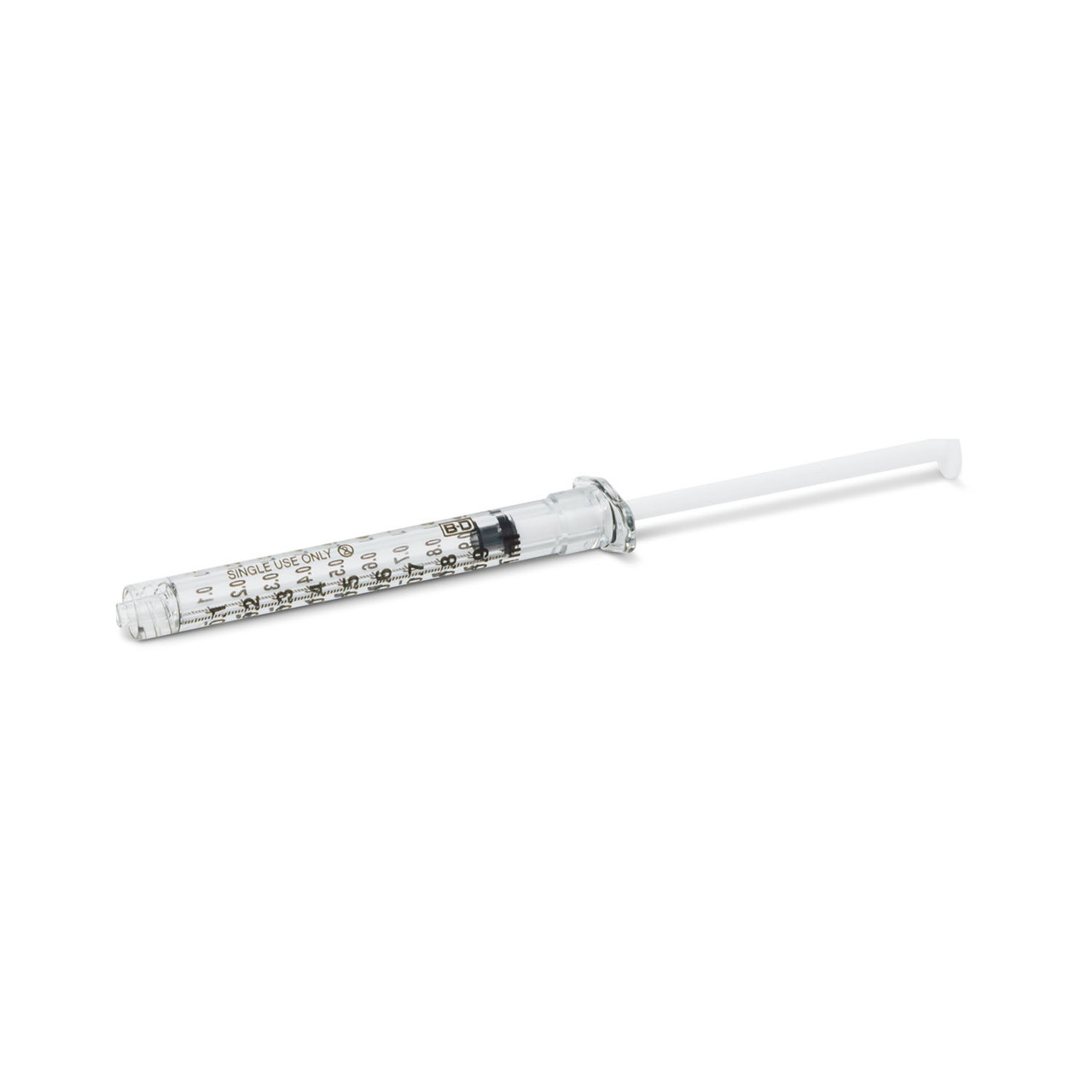 BD™ Luer-Lok™ 309628 Polycarbonate Clear Barrel, Black Marking Disposable  Single Tuberculin Syringe without Safety - 100/Box 8 Box/Case