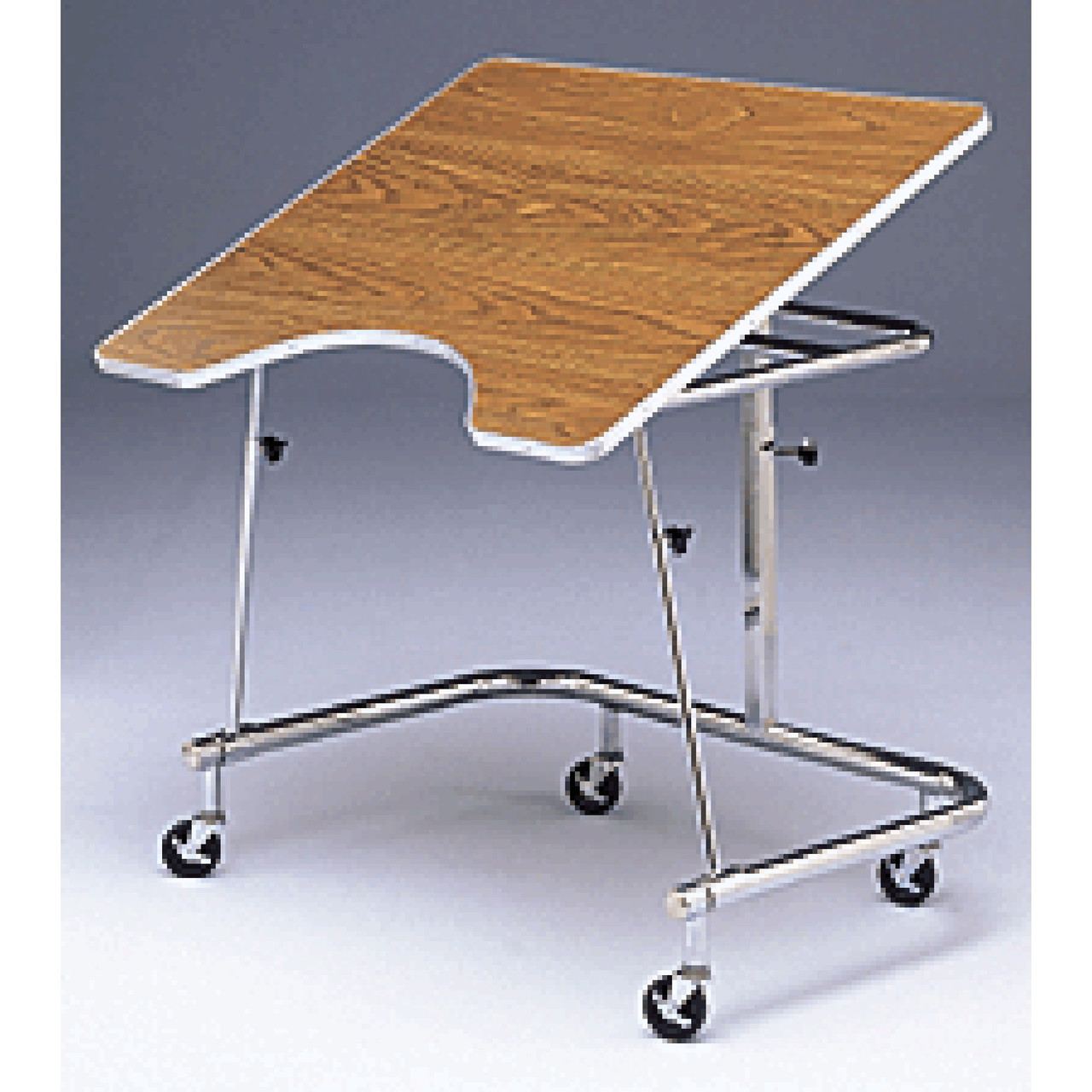 Patterson Medical 7100298 Hd Mobile Adj Height Wheelchair Table