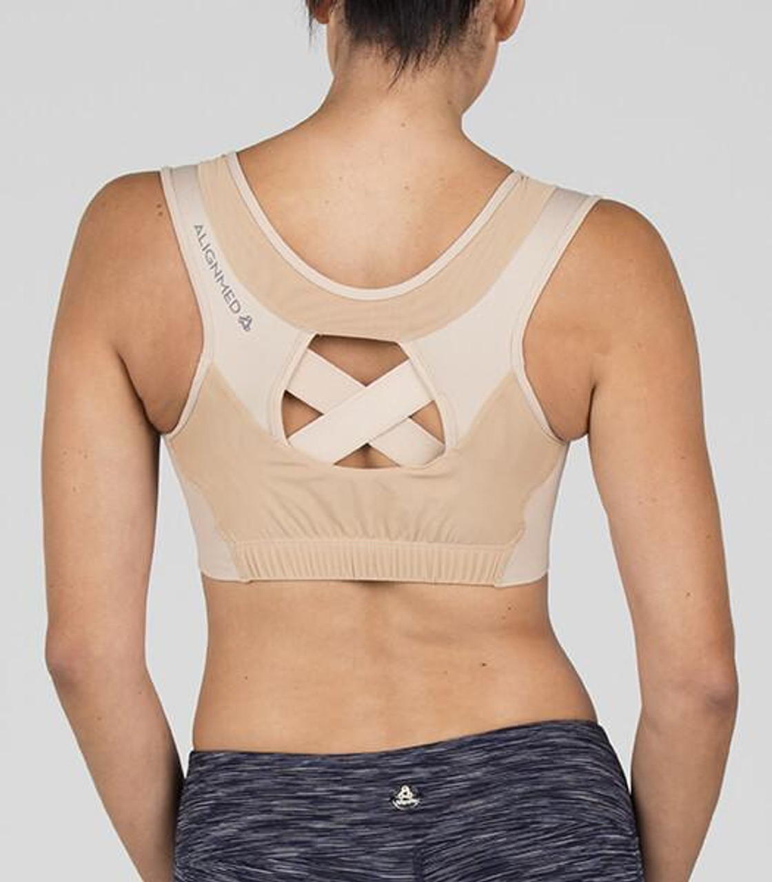  ALIGNMED Posture Sports Bra Seamless, Increase Upper Body  Strength & Oxygen Intake, Improve Support During Exercise & Shoulder  Mechanics for All Fitness Activities