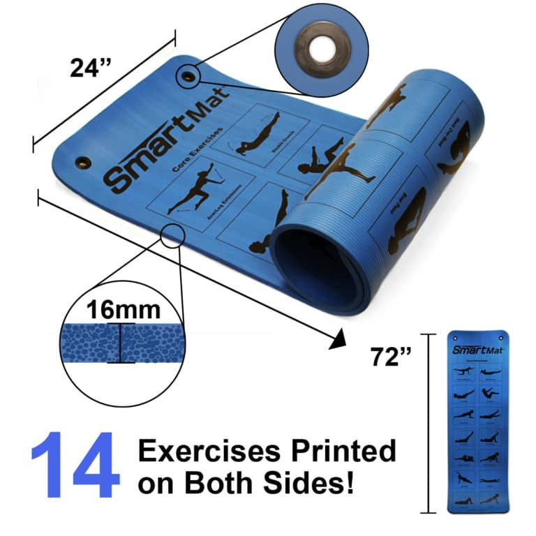 Prism Fitness 400-150-031 Smart Mat, 16mm with Grommets (Blue)