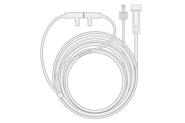 O2 Valve Cable Cables and Sensors 12142 Co2 nasal Cannula with O2 tube (female connector)