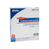 Dukal Corporation 4083 Composite Island Dressing, 6 x 6, Sterile, 25/bx, 4 bx/cs , case