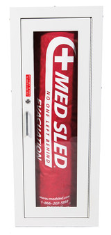 16-2015 Fabrication Enterprises, Inc. Med Sled Steel Case Storage Device for 1x Standard 36" Adult Sled or 1x Youth 28" Sled