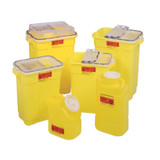 BD 305614 Sharps Collector, 17 Gallon, Hinged Top Gasketed, Yellow (not autoclavable), 5/cs (Continental US Only) , case
