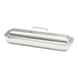 Dukal Corporation 4265 Instrument Tray Only, with Strap Handle, 12\in. x 3.2\in. x 2\in., Stainless Steel , each