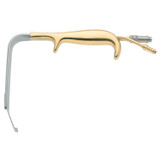 BR Surgical, LLC BR18-205-1001 Tebbetts Right Angle Retractor with Teeth, Fiberoptical Illumination Port & Smoke Evacuator, 80 x 160mm (BR18-205-1000) , each