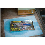 TIDI Products, LLC DURAWICK™ 983914 Wicking Towel For Ultrasonic Tool Cleaning, 13\in. x 18\in., Blue, 100/cs , case