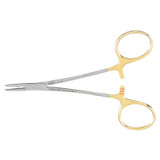 Integra Miltex 8-3TC Par Needle Holder, Straight, Tungsten-Carbide Inserts, Delicate 1.2cm Serrated Jaws, Ring Handle &Ratchet Lock, 4½\in. , each