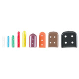 Integra Miltex TIP IT® 3-2510V Assorted Solid Vented Instrument Guards, Size 10, (equal number of sizes plus 5), Non-Sterile, 50/pkg , package