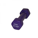 553873 Performance Health Cando Vinyl-Coated Cast Iron Dumbbells, 2 lb., Individual, Purple