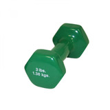 555015 Performance Health Cando Vinyl-Coated Cast Iron Dumbbells, 3 lbs., Individual, Green