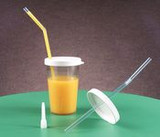 920691 Performance Health Sip-Tip Drinking Cup with Lid & One-Way Valve & 10 Straws