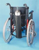 563432 Performance Health Oxygen Tank Holder for Wheelchairs, For D and E Tanks