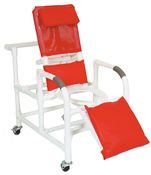 567083 Performance Health Wheeled Reclining Shower/Commode Chair with Legrest without Pail