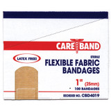 ASO, LLC CAREBAND™ CBD4019 Fabric Strip Bandage, 1\in. x 3\in., Latex Free (LF), 100/bx, 12 bx/cs , case