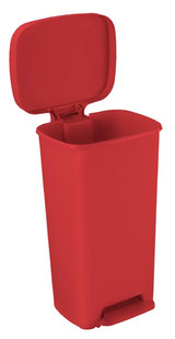 25267 Brewer Company Waste Can, 52 Qt, Rectangular, Red
