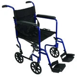 7101636 Performance Health Probasics Aluminum Transport Chair Blue