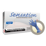 Ansell MICROFLEX SENSATION® N734 Exam Gloves, PF Nitrile, Textured Fingers, Blue, X-Large, 100/bx, 10 bx/cs (US Only) (Any glove product purchased after 4/10/26 is non-returnable until further notice based on the current volatility in the market) , c