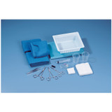 Busse Hospital Disposables, Inc. 746 ER Laceration Tray Same as #749 Except Having (1) Cloth Fenestrated Drape & (2) Cloth Towels (instead of the polylined drape & absorbent towel), Sterile, 20/cs , case