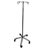 RPIV-0255 Dynarex 10555 Deluxe IV Pole Locking Caster, Silver, 1