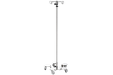 P-1080-6-SS Pedigo INFUSION PUMP STAND, 5-LEG STAINLESS STEEL BASE, WITH 6-HOOK STAINLESS STEEL TOP