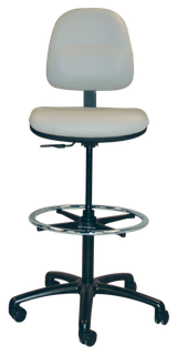 T-584-ORP Pedigo ERGO ANESTHESIA CHAIR, ORCHARD PLUM, MEETS CALIFORNIA TB-117 AND TB-133. PVC-FREE UPHOLSTERY. TALL HEIGHT, ADJUSTABLE FROM 24.5" TO 34.5"H; ADJUSTABLE HEIGHT FOOT RING; WITHOUT ARM RESTS. 25" DIAMETER 5-CASTER BASE