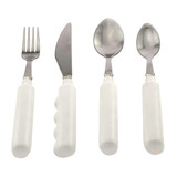 61-0043 Fabrication Enterprises, Inc. Utensil, comfort grip, 3 oz. Soup spoon