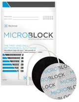 13-3282 Fabrication Enterprises, Inc. Micro Block Antimicrobial Electrodes, 3" Round White Cloth, 40/bag (10 sheets of 4)