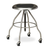 15-4460 Fabrication Enterprises, Inc. Stool, Stainless Steel Stool, 4 Casters